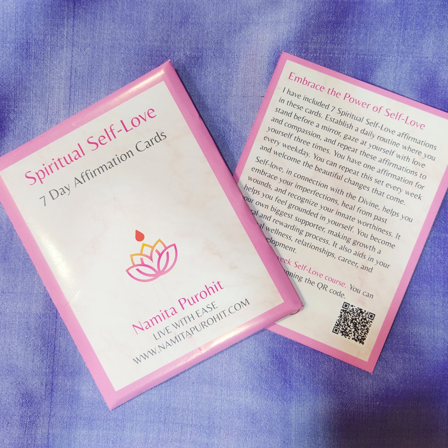 Spiritual Self-Love 7 day Affirmation Flashcards