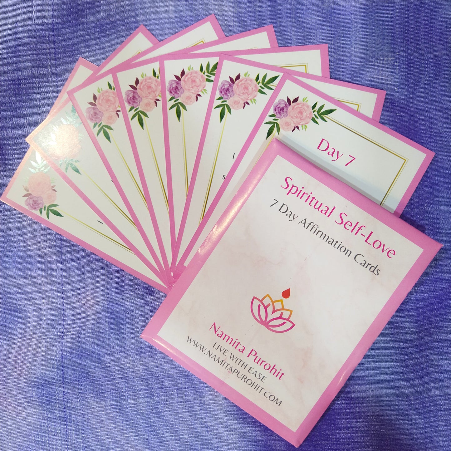Spiritual Self-Love 7 day Affirmation Flashcards